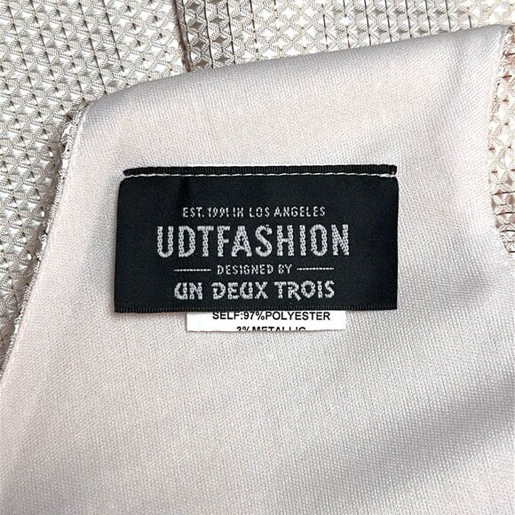 Un Deux Trois Pink Metallic Kids Formal Dress - Picture 10 of 11